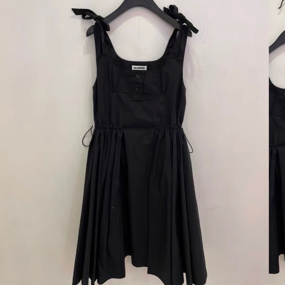 Jil sander black flare dress